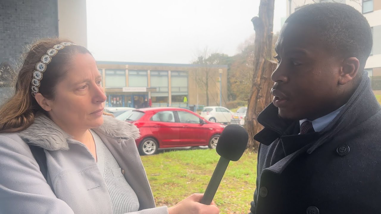 Isabel Speaks to Jeremiah outside Poole Magistrates Court